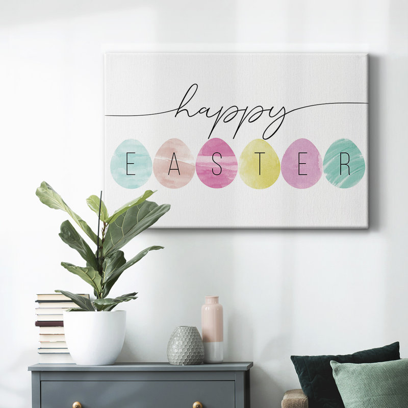 Joyeuses Pâques, toile tendue avec châssis, H 24 po x l 36 po