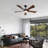 52 Inch Modern Ceiling Fan With 3 Color Dimmable 5 ABS Blades Remote Control Reversible DC Motor With Led Light-2145215490