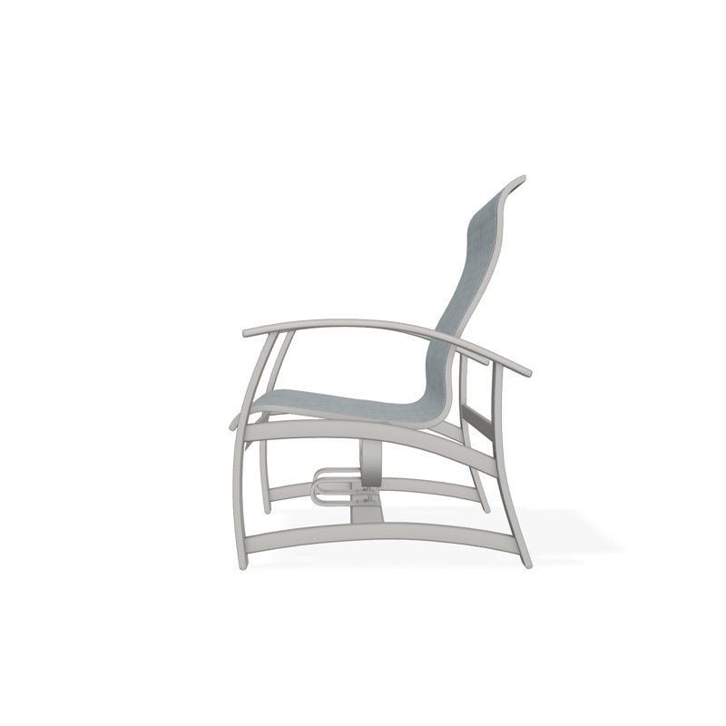Belle Isle Outdoor Lounge Chair, Snow, Navy 13D Sunbrella®