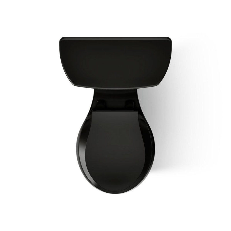 Wellworth® 1.28 GPF Water Efficient Round Two-Piece Toilet (Seat Not Included), Black, Left-Hand, No