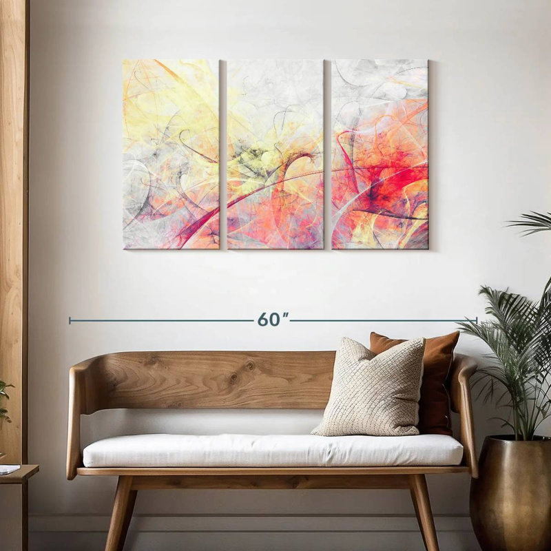 Avery, couleurs douces et abstraites, H 28 po x l 45 po