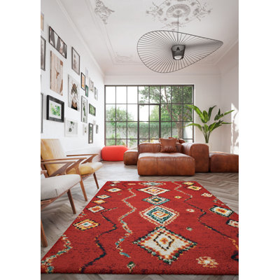 Bothwell Geometric Shag Area Rug