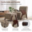 Fauteuil d'appoint moderne rembourré de 68,5 cm de large avec repose-pieds, structure en bois massif-860294344-860294345