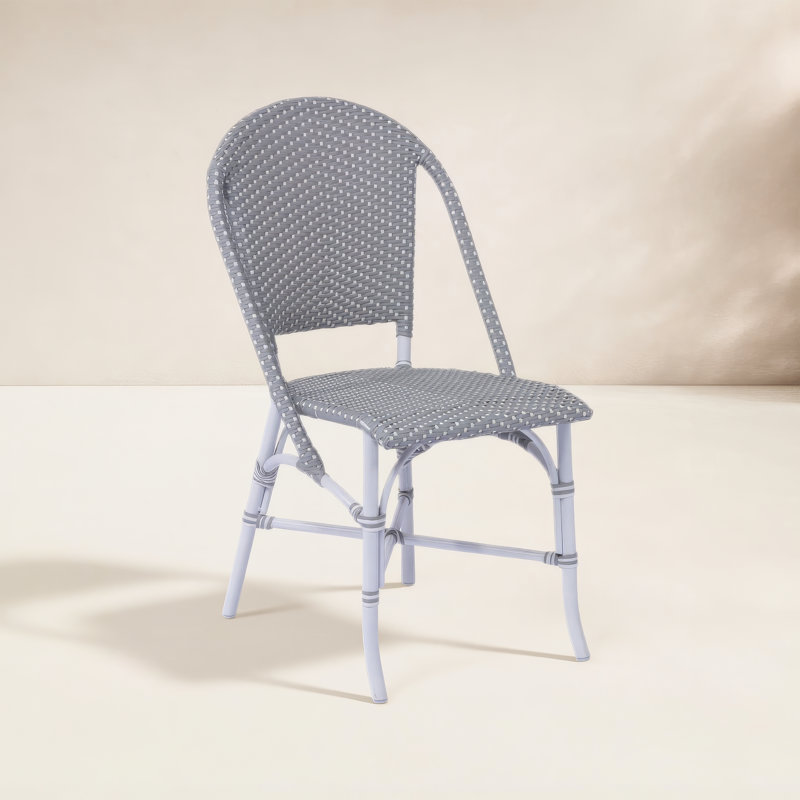Chaise d'appoint Sofie, Gris à pois blancs