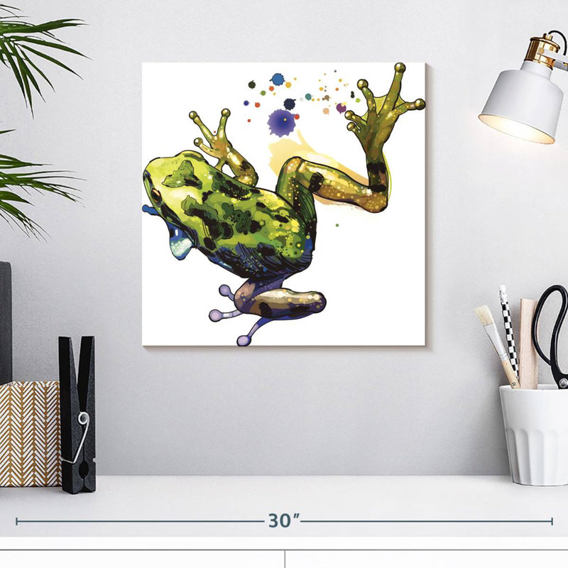 Éclaboussure de couleur grenouille Brampt, H 16 po x l 16 po