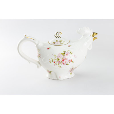 Coq 24 oz. Théière en porcelaine