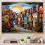 Paysage urbain paysage urbain - décoration murale architecture-816719355-816719348