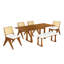 Ensemble de table de salle à manger extensible 6 pièces 82,7 pouces Modern