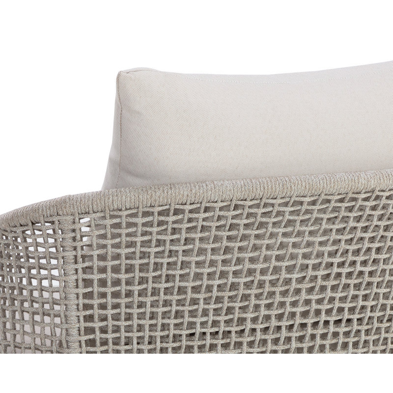Capri Outdoor Teak Lounge Chair, Brown, White