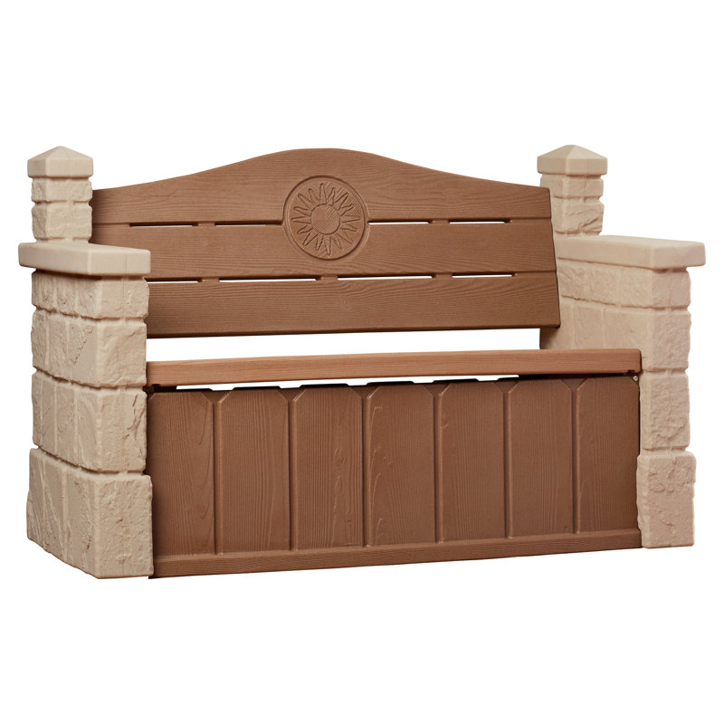 Banc de rangement extérieur en plastique