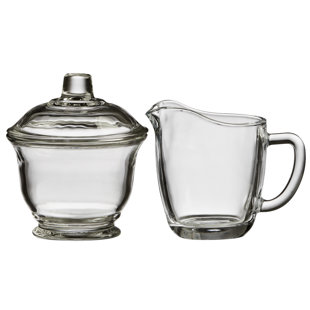 MALACASA 4.75-In White Porcelain Creamer Jug Sugar Jar (Set of 2