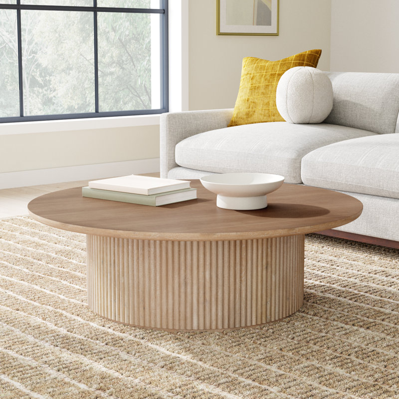 Chessa Solid Wood Single Coffee Table, Light Brown 
