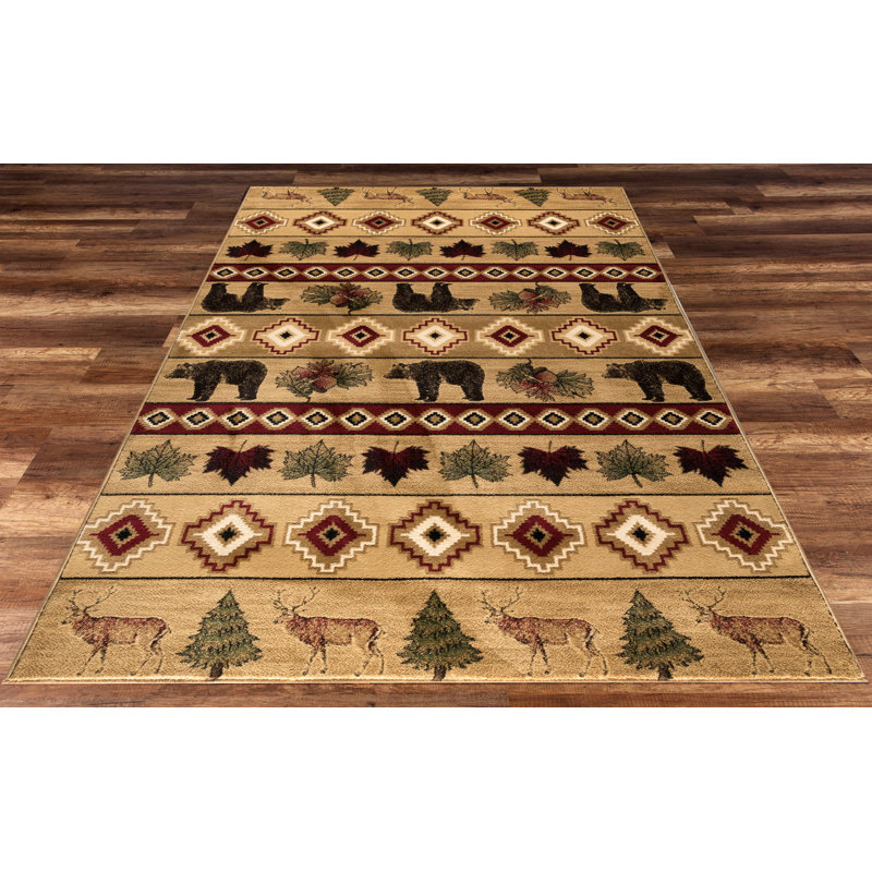 Tapis beige Atwell Southwestern, Rectangle 2 pi 2 po x 3 pi