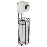 Vintiquewise 14.5W X 13.7/8H X 10D Rustic Willow Toilet Paper Holder - Magazine Basket QI003071 - The Home Depot