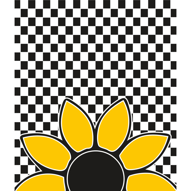 Tapisserie en polyester tournesol, H 51 po x l 60 po x 0,25 po