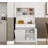 Tall  Storage Cabinet With 3 Adjustable Shelves, 2 Drawers And 1 Tilt Out Trash Cabinet
