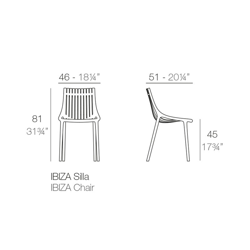 Ibiza Stacking Side Chair, White