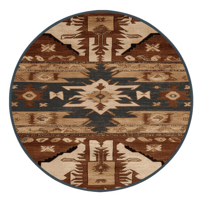 Tapis brun turc lavable à la machine