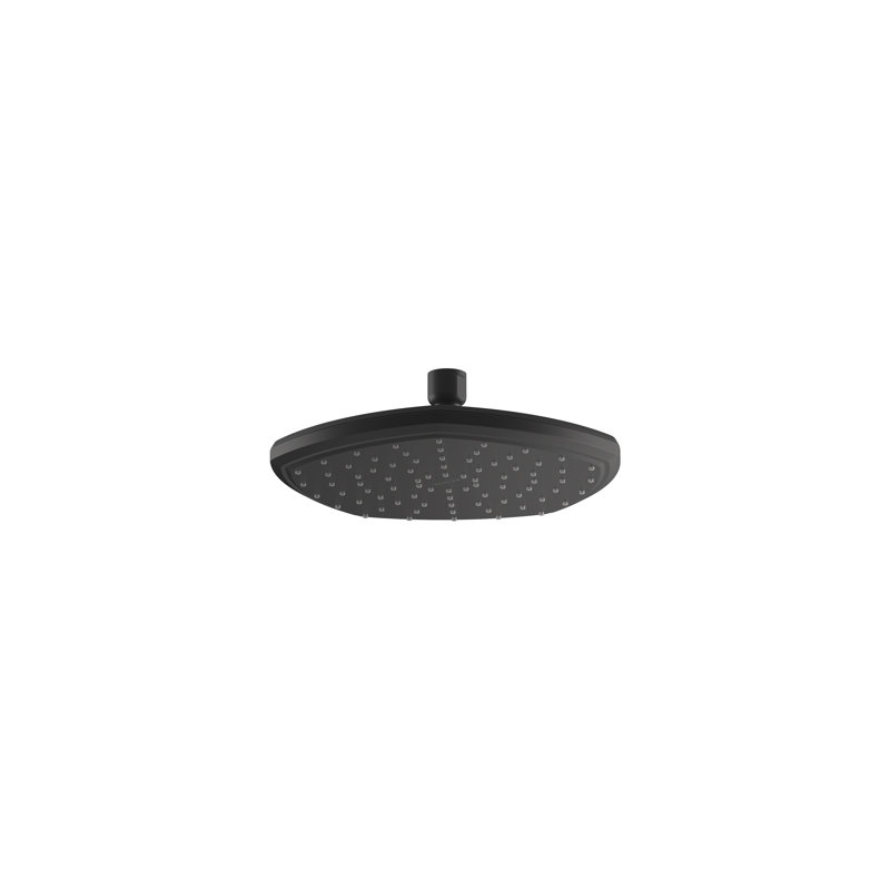 Occasion 8 In. Single-Function Rainhead, Matte Black, 2.5 GPM