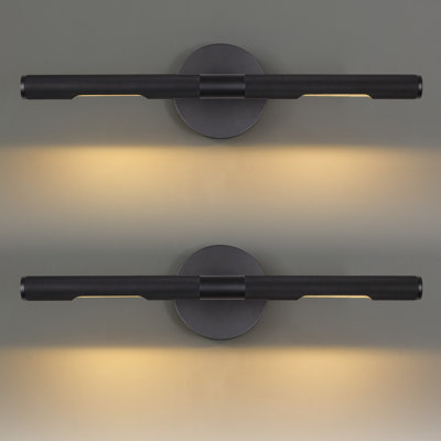 18.9" Dimmable Solid Brass LED Wall Mounted Sconce 360° Rotatable Picture Light(Set of 2)