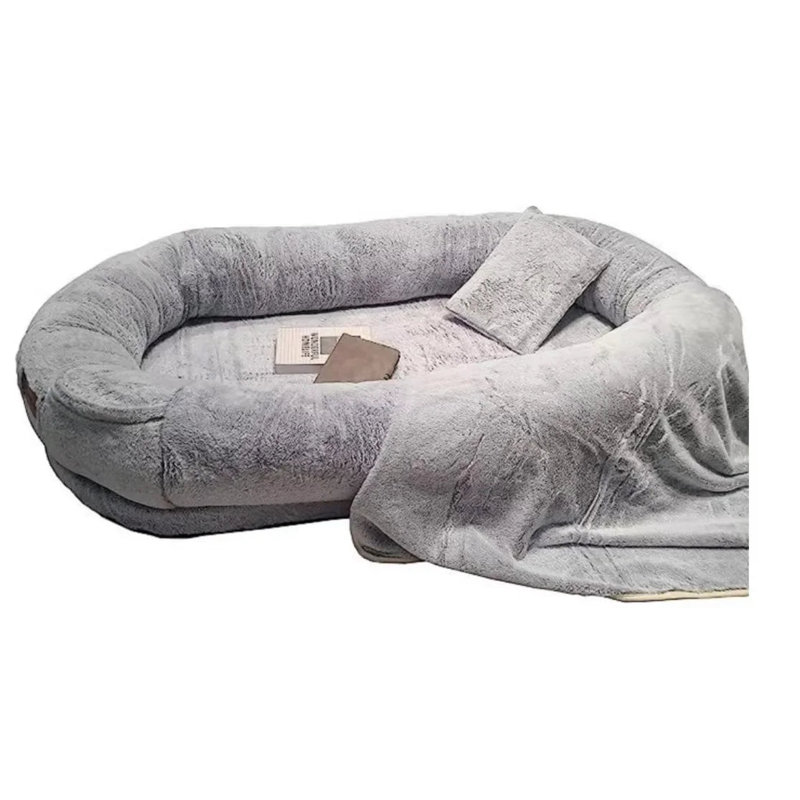 Katarina Nylon Pet Bed, 11.81 cm H x 47.24 cm W x 70.86 cm D, Gradient Grey
