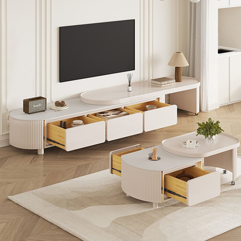 Meuble télé blanc en bois manufacturé