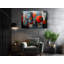 «Avant-Garde», impression sur toile moderne, abstrait, noir, bleu, rouge et gris-1288142073