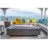Elementi Rectangle Concrete Propane Smokeless Fire Pit Table