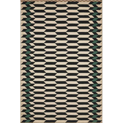 Black Honeycomb Geometric Creative Woven Base Rug