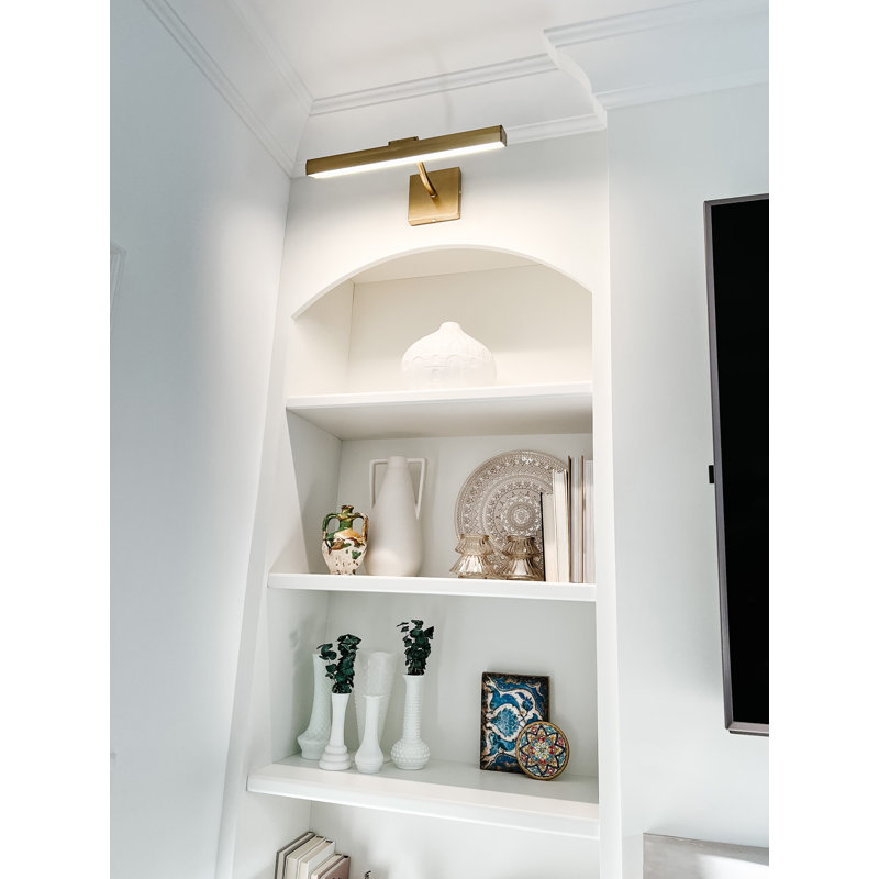 Breaunna 16.25'' Dimmable LED Picture Light, Aged Brass