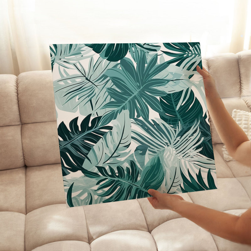 «Botanical Tropical Leaves VI», reproduction d'art sans cadre, H 12 po x l 12 po