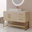 Meuble-lavabo autoportant moderne avec lavabo vasque en céramique