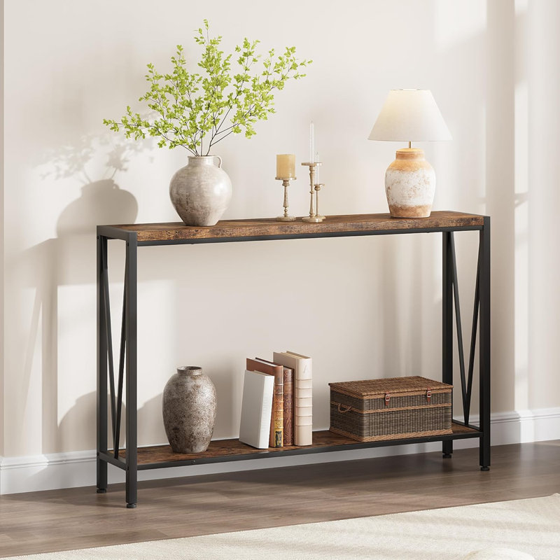 Console Table, Entryway Table, Easy Assembly,Entrance Table, Rustic Brown