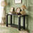 Modern Minimalist Console Table Solid Wood Metal Accents Built-in Shelf Sofa Table-1591785784