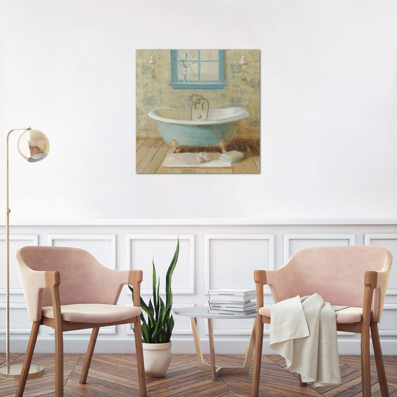 Victorian Bath I - Wrapped Canvas Painting, 45.72 cm H x 45.72 cm W x 1.91 cm D