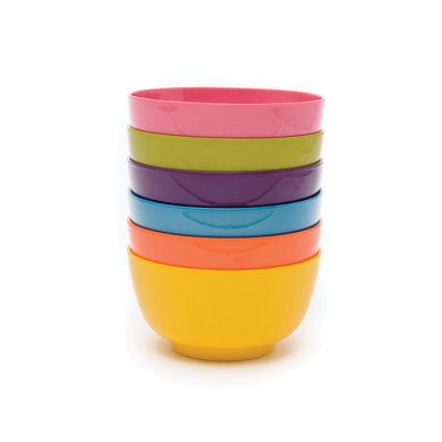 6pc  5" Bowl Set - Assorted Solids