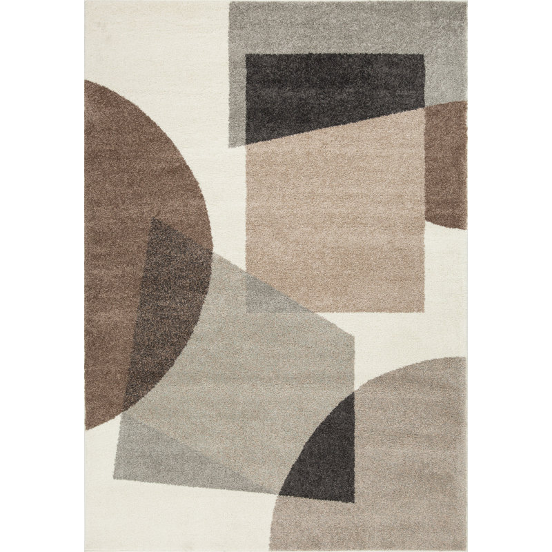 Arbon Collection Abstract Geometric Area Rug, Rectangle 7'9" x 5'3"