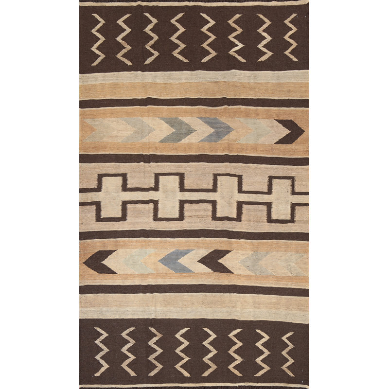 Tapis kilim à teinture naturelle 5 x 8