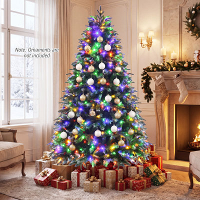 Lighted Artificial Pine Christmas Tree