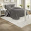 Ensemble de literie confortable en coton gris foncé de style maison de campagne