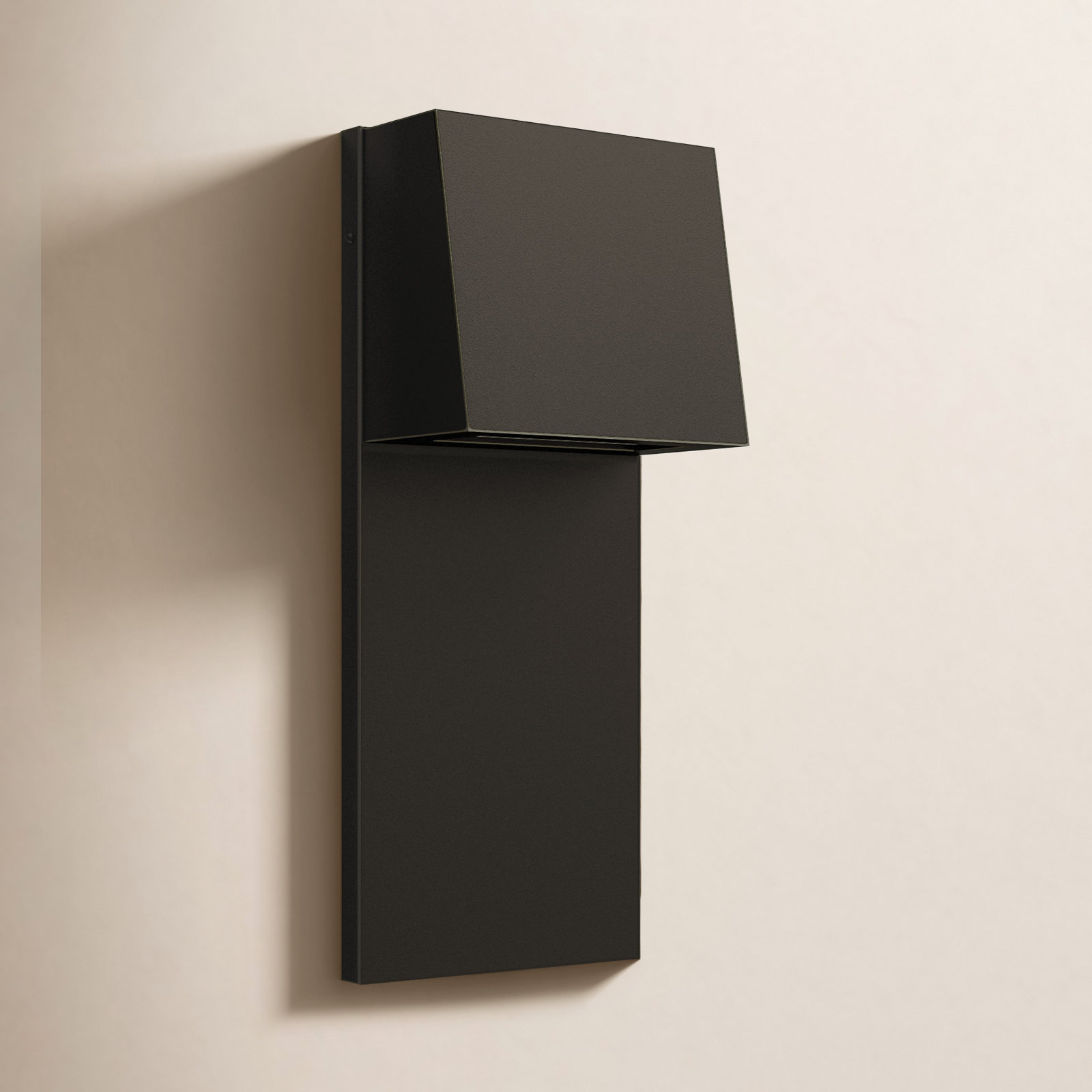 Canto Outdoor LED Wall Light, 12" H x 5" W x 4.63" D, Antique Bronze