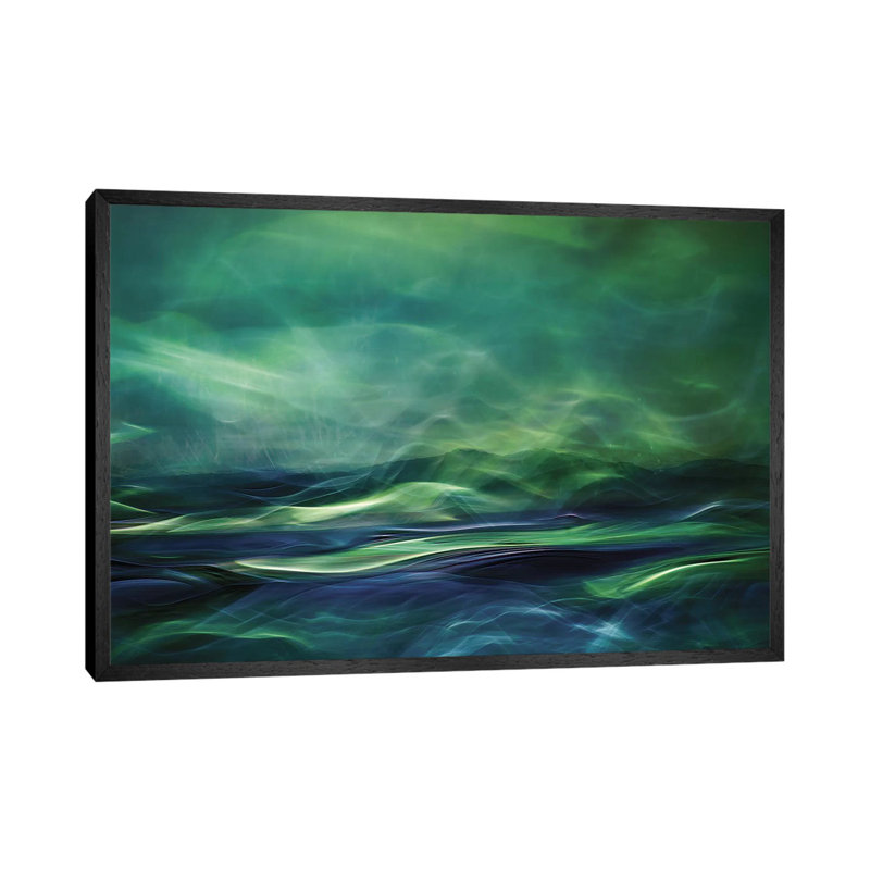 Northern Lights by Willy Marthinussen - Print on Canvas, 101.6 cm H x 66.04 cm W, Black Framed