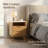 Modern Fluted Nightstand with Charging Station-457764827