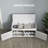 Shoe Bench with Storage, Cushion &amp; Shutter Doors, 35.4” Modern Ivory Entryway Bench | Ivory | MDF