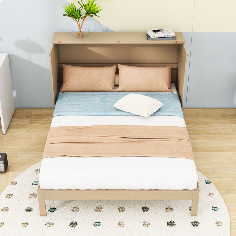 Armoire-lit escamotable 1 tiroir avec station de charge USB et prise