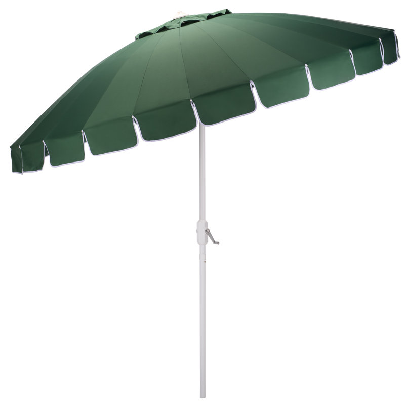 Parasol à manivelle 9 pi Panza, Vert forêt