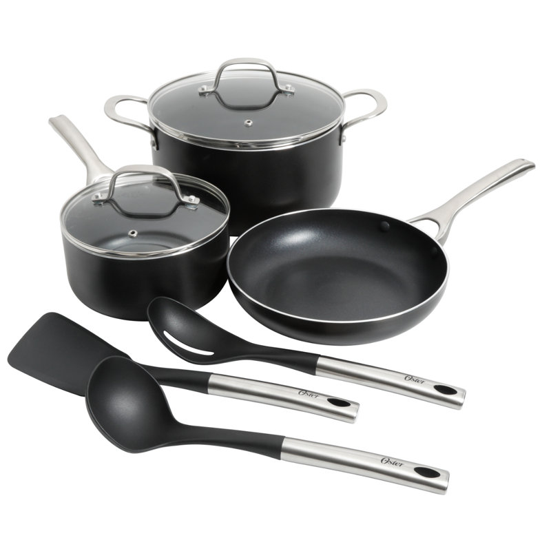 Batterie de cuisine antiadhésive en aluminium 8 pièces Oster Palladium