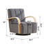 Fauteuil d'appoint pivotant l 30,7 po avec accoudoirs en bois-1048056413