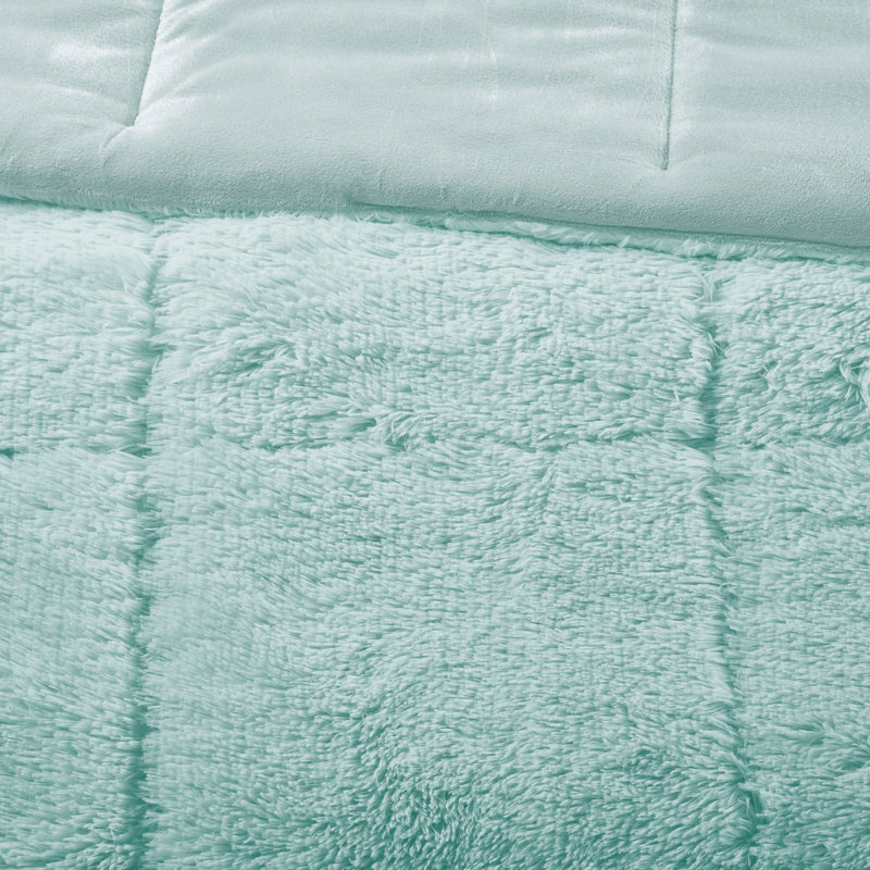 Ensemble d'édredon en polyester , Édredon double / grand + 2 taies décoratives sta, Turquoise
