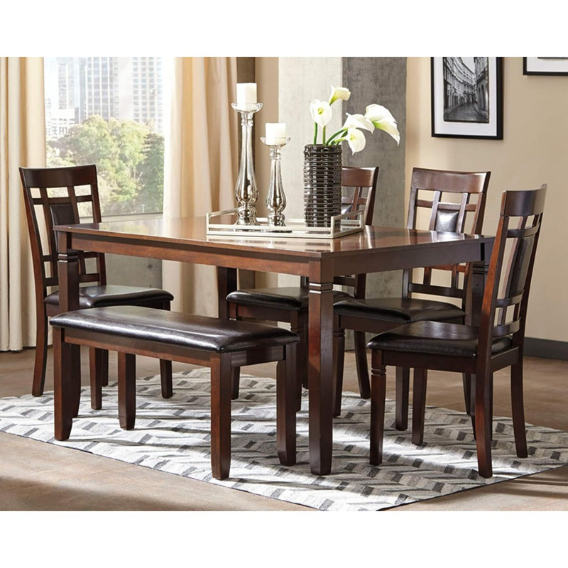 Leger 6 - Person Four Leg Dining Set